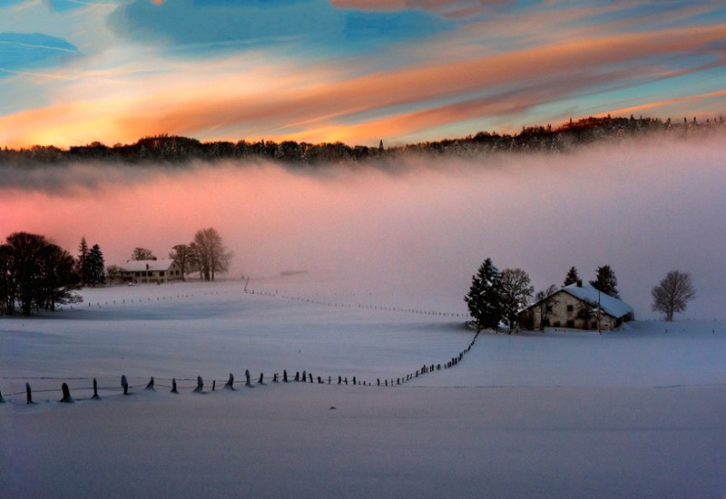 Коль де ла Турн, Швейцария зима, природа, снег