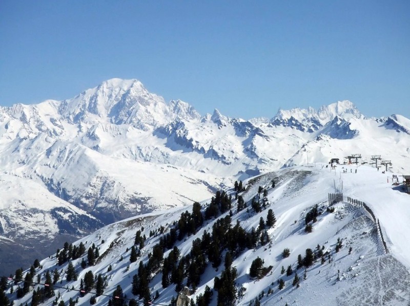Альпы, Франция зима, природа, снег