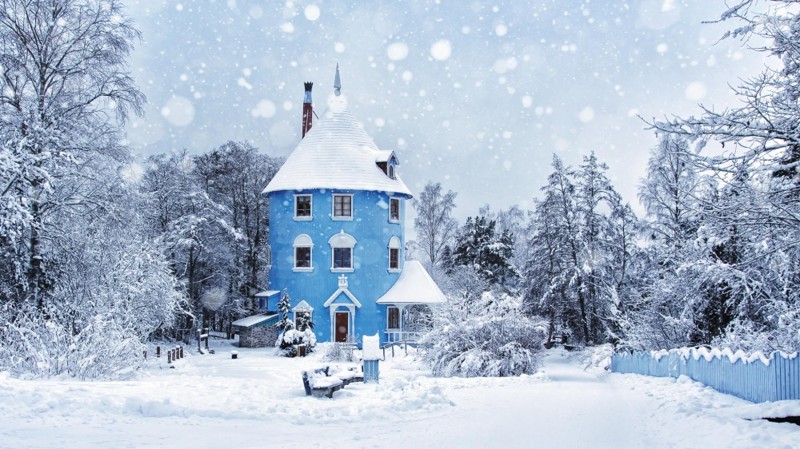 Парк развлечений «Страна Муми-троллей», Финляндия зима, природа, снег