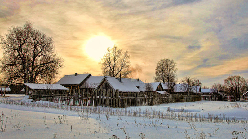 Хорошо зимой в деревне! деревня, зима, красота, природа, фото