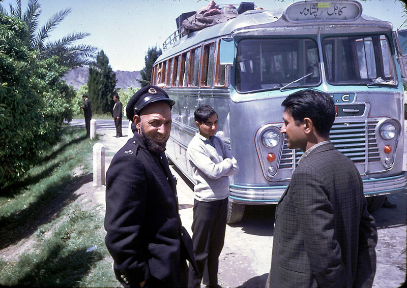 19. Водитель автобуса афганистан, ретро, фотография