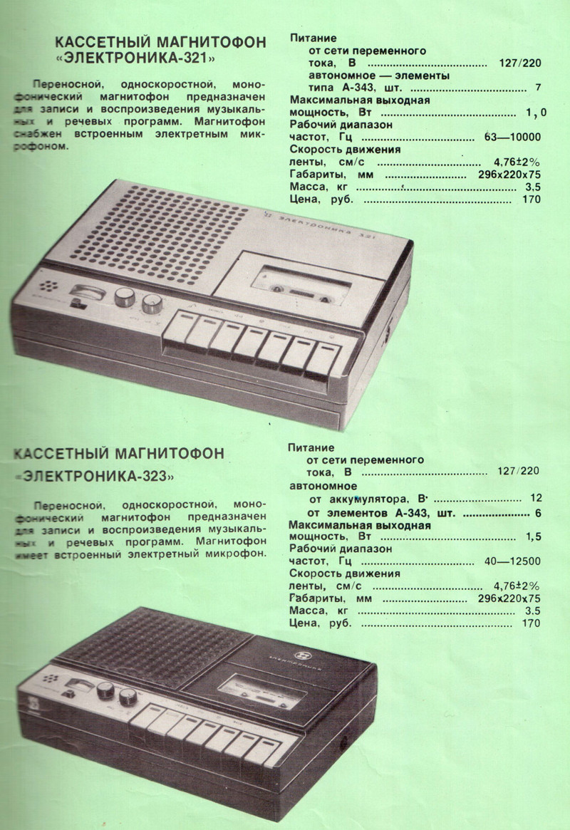 Электроника 321 и 323 Про жизнь, аудио-видео, гаджеты, реклама, ссср, старые журналы, товары СССР, электроника