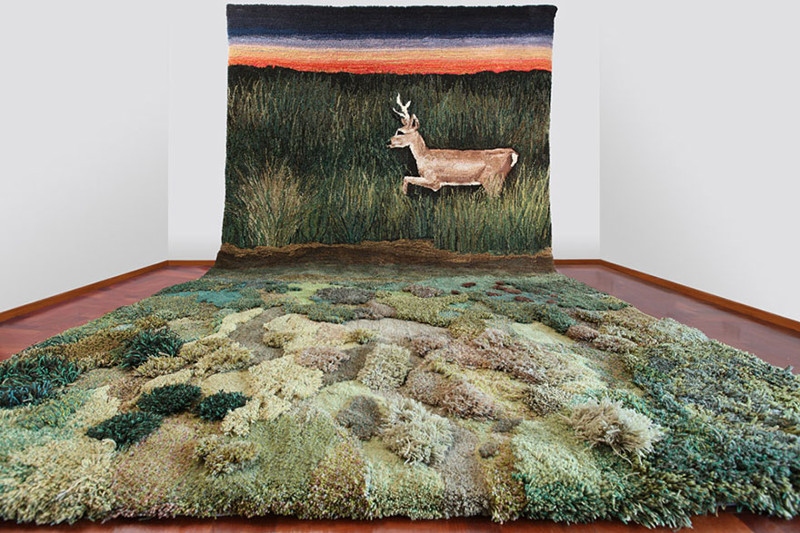 Обычные ковры уже не в моде: художник создает для пола настоящие лесные поляны! ковры, поляна, художник