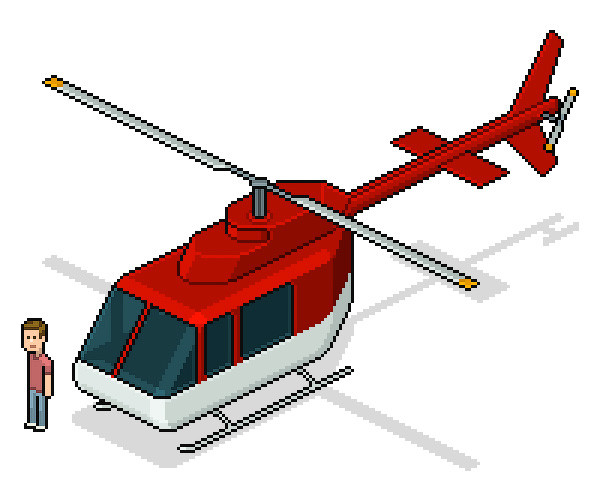 24. Рисуем изометрический пиксельный вертолет Photoshop для начинающих, photoshop, дизайн, уроки, фотошоп