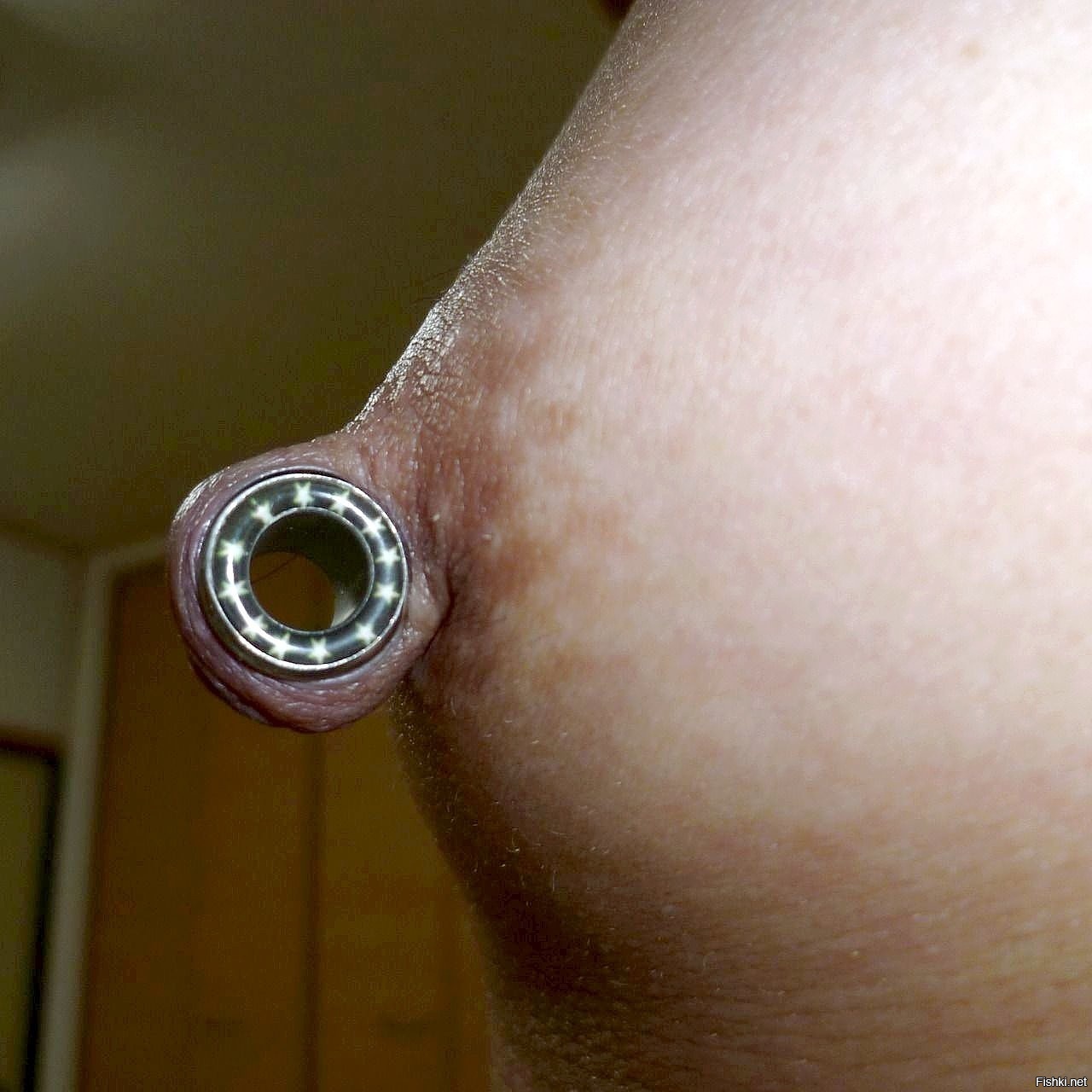 Amateur nipple rings