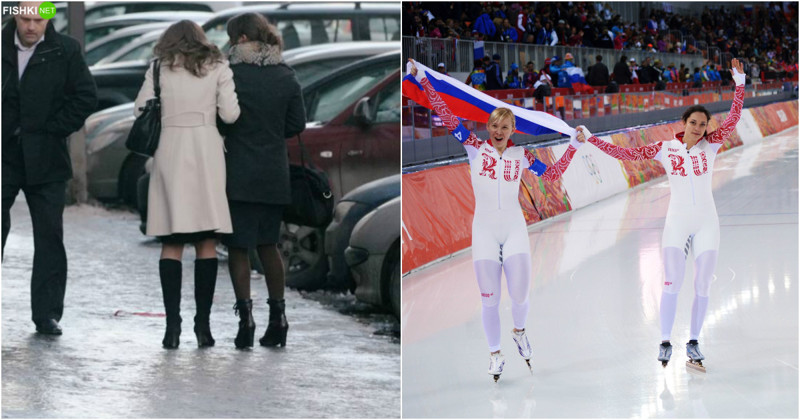Конькобежный спорт жизнь, олимпиада, прикол, россия, спорт, сравнение