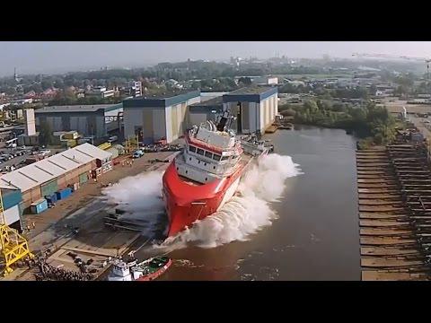Задраить люки: как большие корабли спускают на воду Задраить люки: как большие корабли спускают на воду