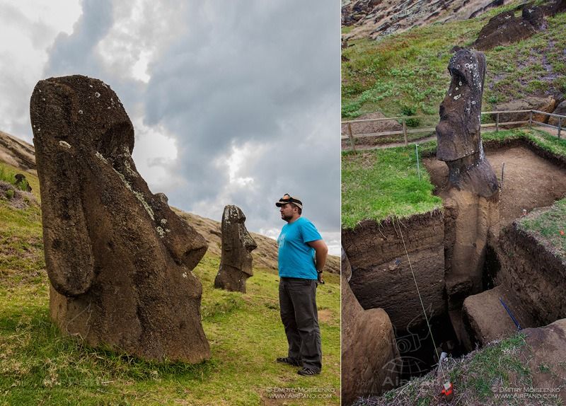 Каменные истуканы острова Пасхи в полный рост: фотографии с раскопок археология, интересное, моаи, остров пасхи, факты, фотографии