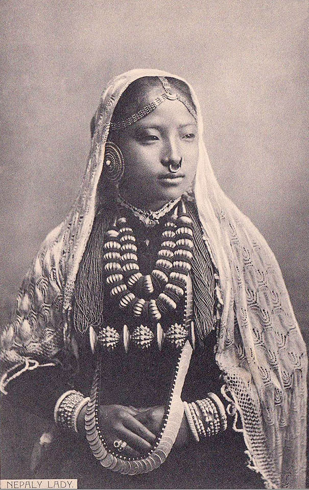 Непальская женщина винтаж, женщины, красота, открытки, фото