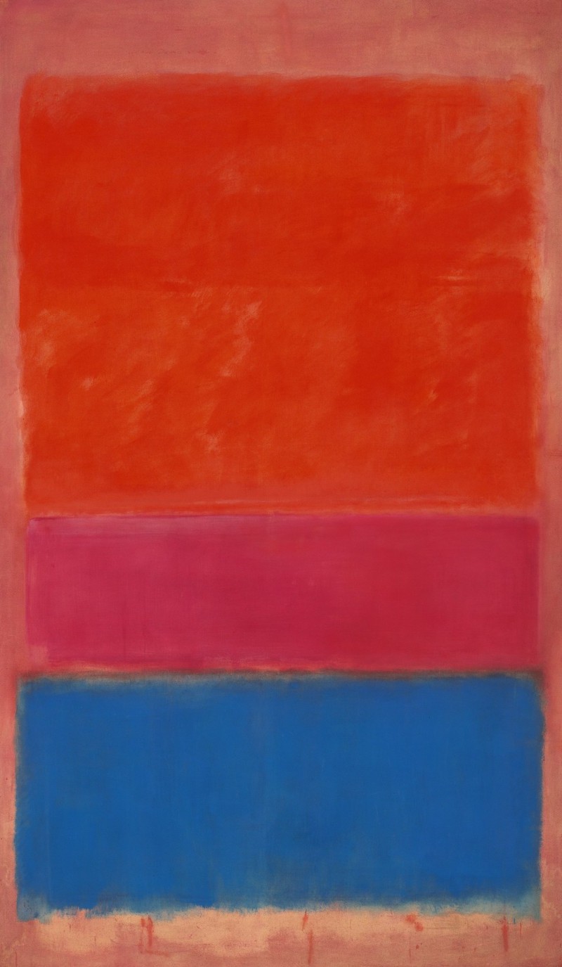 10. Марк Ротко "№ 1 (Королевский красный и синий)" (1954 г.) дорогие картины, прикол, художники