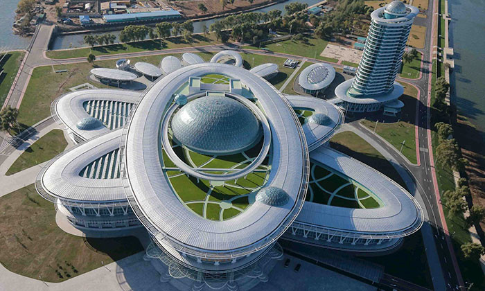 # 37 Центр науки и техники, в Пхеньяне, Северная Корея архитектурные перлы, космический дизайн, необычные дома