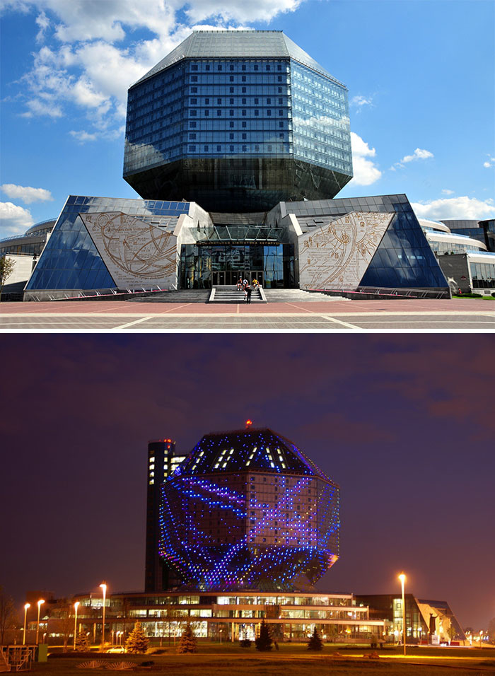 # 13 Национальная библиотека Беларуси, Минск, Беларусь архитектурные перлы, космический дизайн, необычные дома