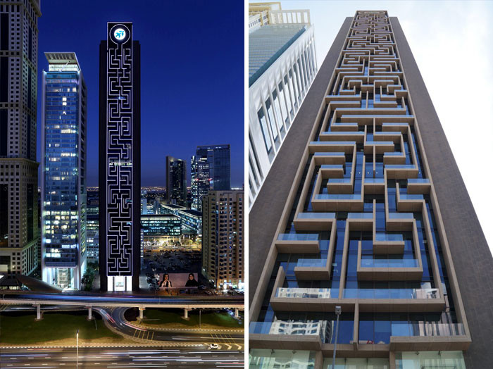 # 16 Башня Maze Tower, Дубай, ОАЭ архитектурные перлы, космический дизайн, необычные дома