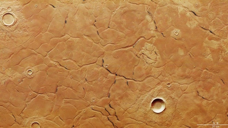 14. Пролетая над кратерами Марса 2016, космоc, наука, небо, фантастика, фото