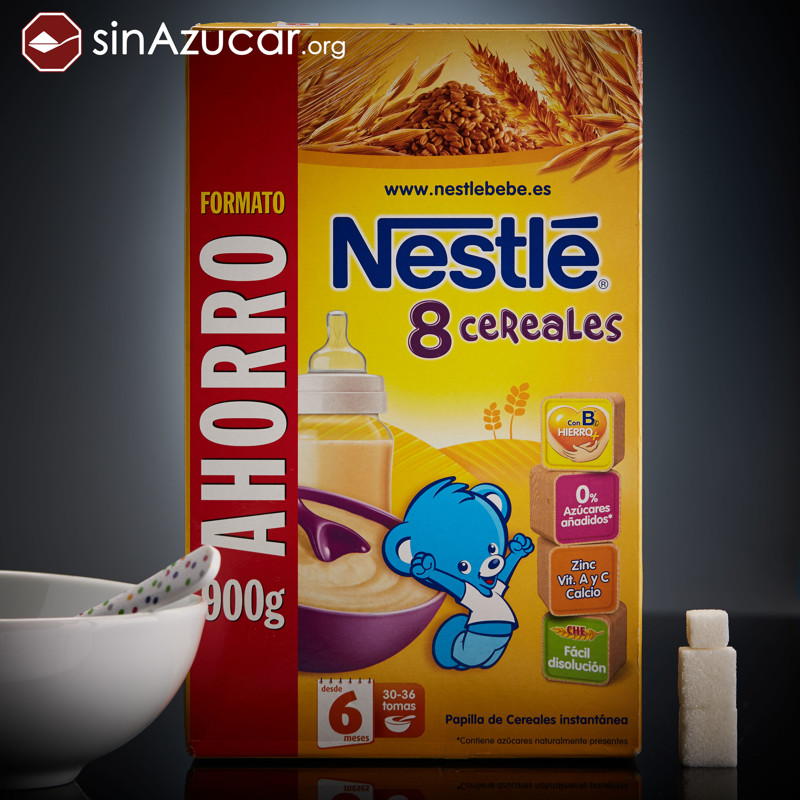 Детская каша Nestle «8 злаков» продукт, сахар