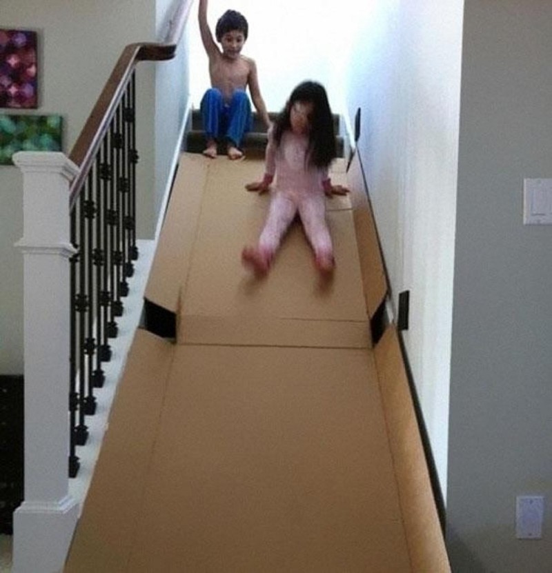 14. Безопасные лестницы дети, крутые родители, фото, юмор