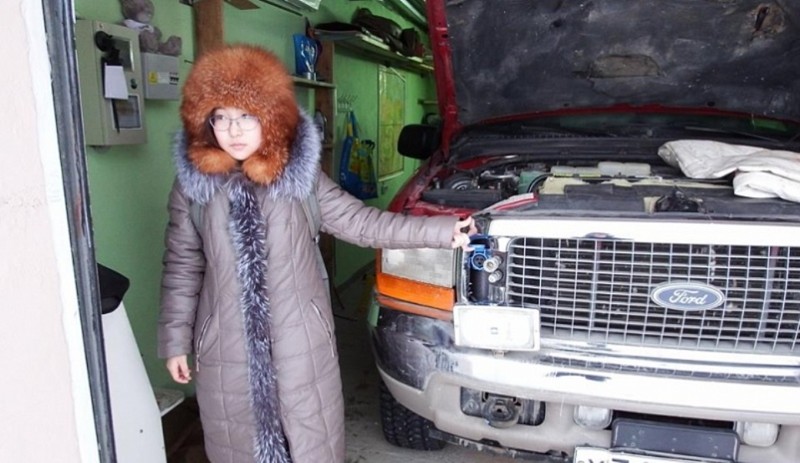 14-летняя ученица решает зимнюю проблему автомобилистов изобретение, холод, якутия