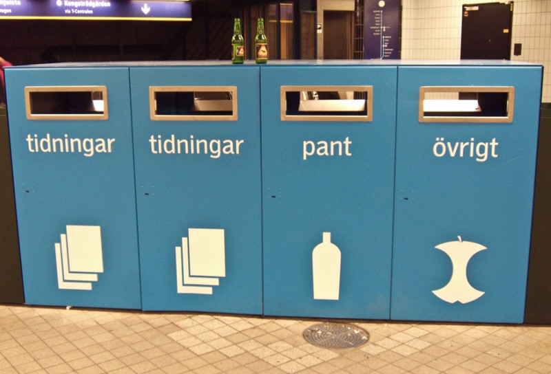 Раздельный сбор мусора в Швеции