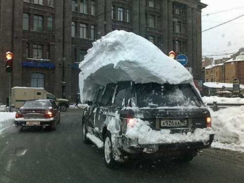 7. На дорогах часто встречаются очень ленивые люди коммунальные службы, россия, снег, фото