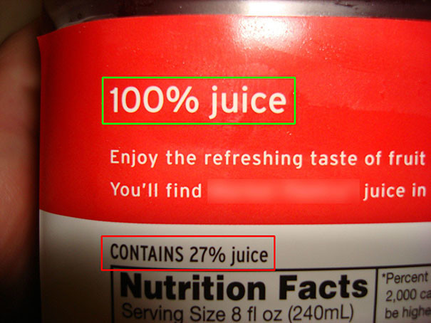 100-процентный сок, оказывается, содержит только 27% сока еда, кругом обман, продукты