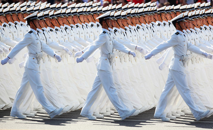 Китайская армия на марше искусство, мастерство, фото