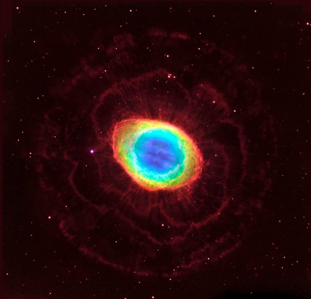 Туманность Кольцо (M57) - планетарная туманность в созвездии Лиры hubble, космические объекты, космос, хаббл