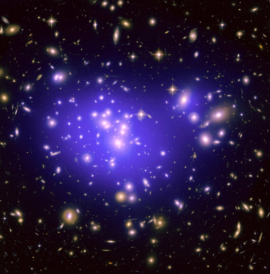 Галактический кластер Abell 1689 hubble, космические объекты, космос, хаббл