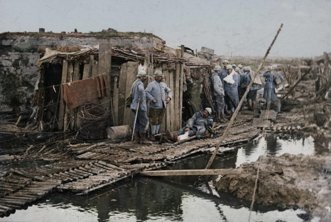 Цветные фотографии реалий Первой мировой войны война, колоризация, фото, цветные фото