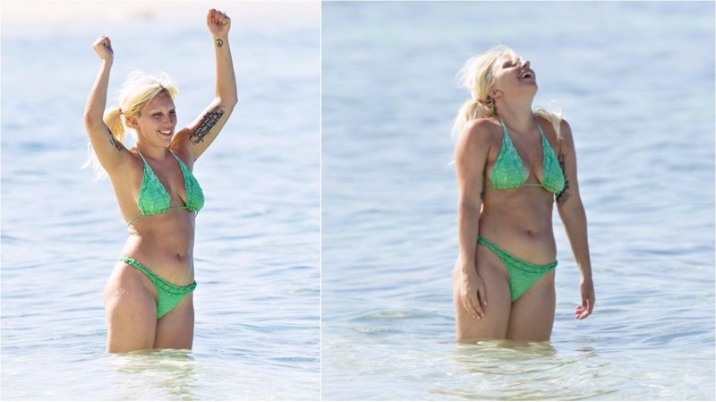 Леди Гага звезды, купальники, пляж, российские звезды