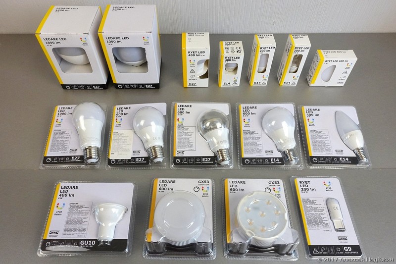 Светодиодные лампы IKEA 2017 года ikea, Светодиодные лампы, икея, лампы