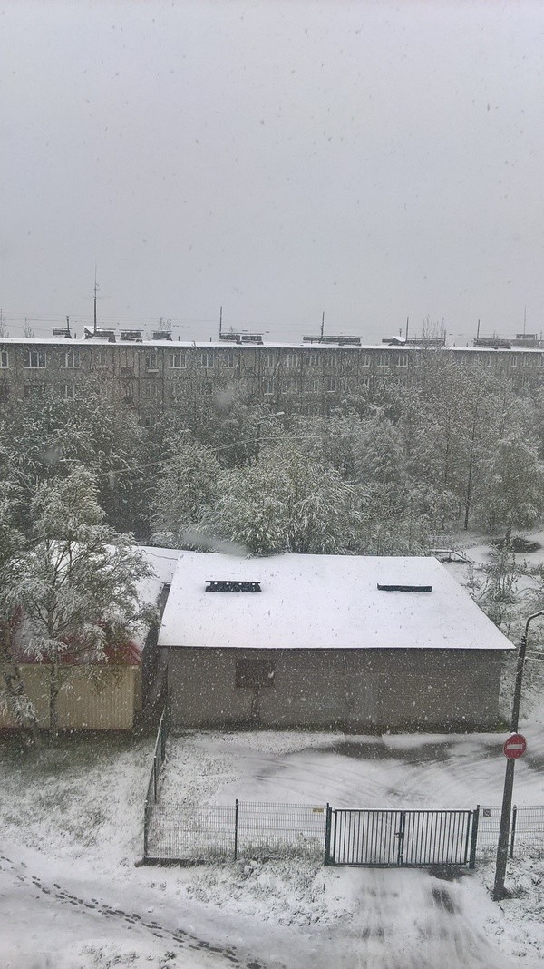 Июньский снежок в Мурманске. Боже, как красиво!  девушки, жара, июнь, лето, погода, прикол, снег, юмор