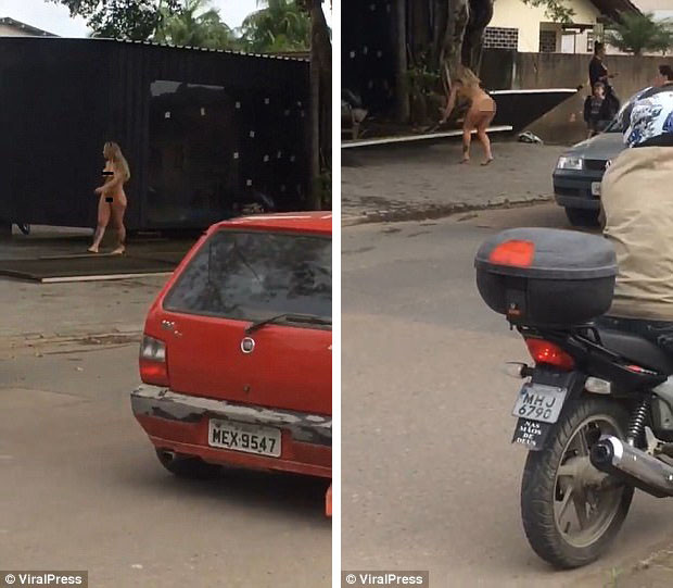 Голая и очень злая покупательница оторвала забор у непорядочного автодилера автодилер, бразилия, видео, голая, женщина, месть, фото, ярость