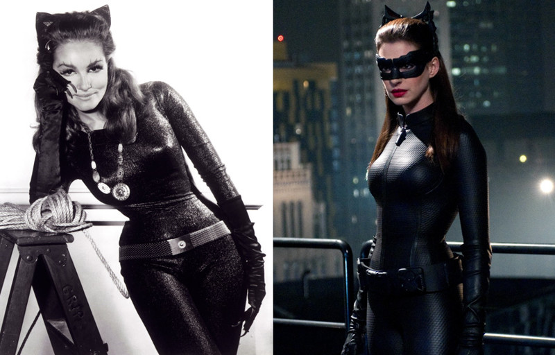 Женщина-кошка 1966 & 2012 железный человек, комиксы, росомаха, супергерои, фильмы, фото, халк, человек паук