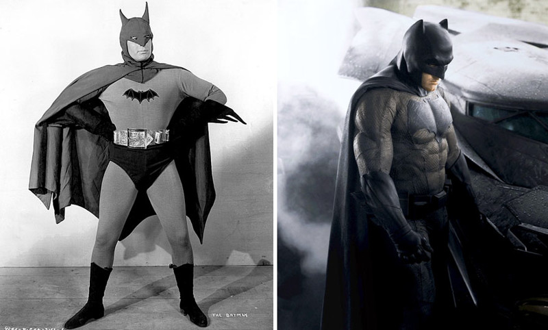 Бэтмен 1943 & 2016 железный человек, комиксы, росомаха, супергерои, фильмы, фото, халк, человек паук