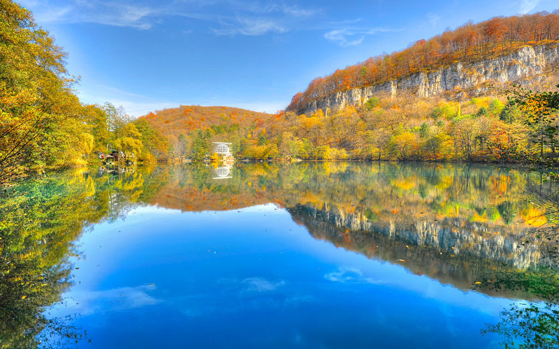 Голубое озеро (Кабардино-Балкария, Россия) наша планета, озера, самые опасные