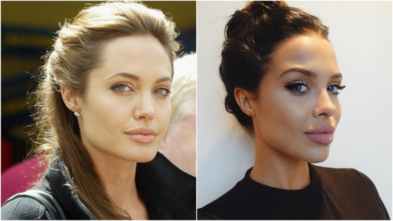 2. Анджелина Джоли и Мара Тейген  Двойники знаменитостей, двойники, звезды, знаменитости, похожи, похожие люди, сходство, фото