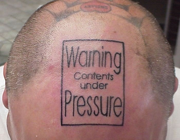 23. "Предупреждение. Содержимое под давлением" ошибка, тату, татуировка, тело, ужас, человек, эскиз
