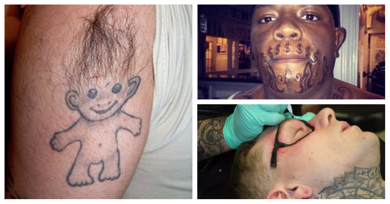23 татуировки, на которые невозможно смотреть без слез ошибка, тату, татуировка, тело, ужас, человек, эскиз