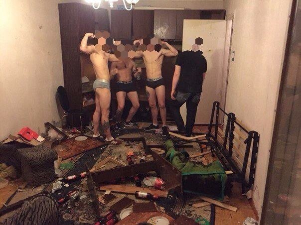 Вечеринка русских студентов вышла из под контроля превратившись в секс вакханалию