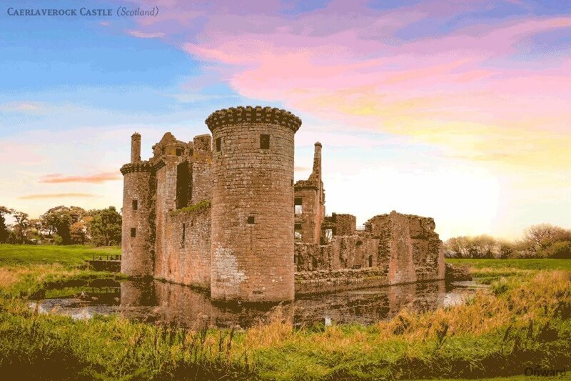 Замок Керлаверок, округ Дамфрис-энд-Галловей, Шотландия