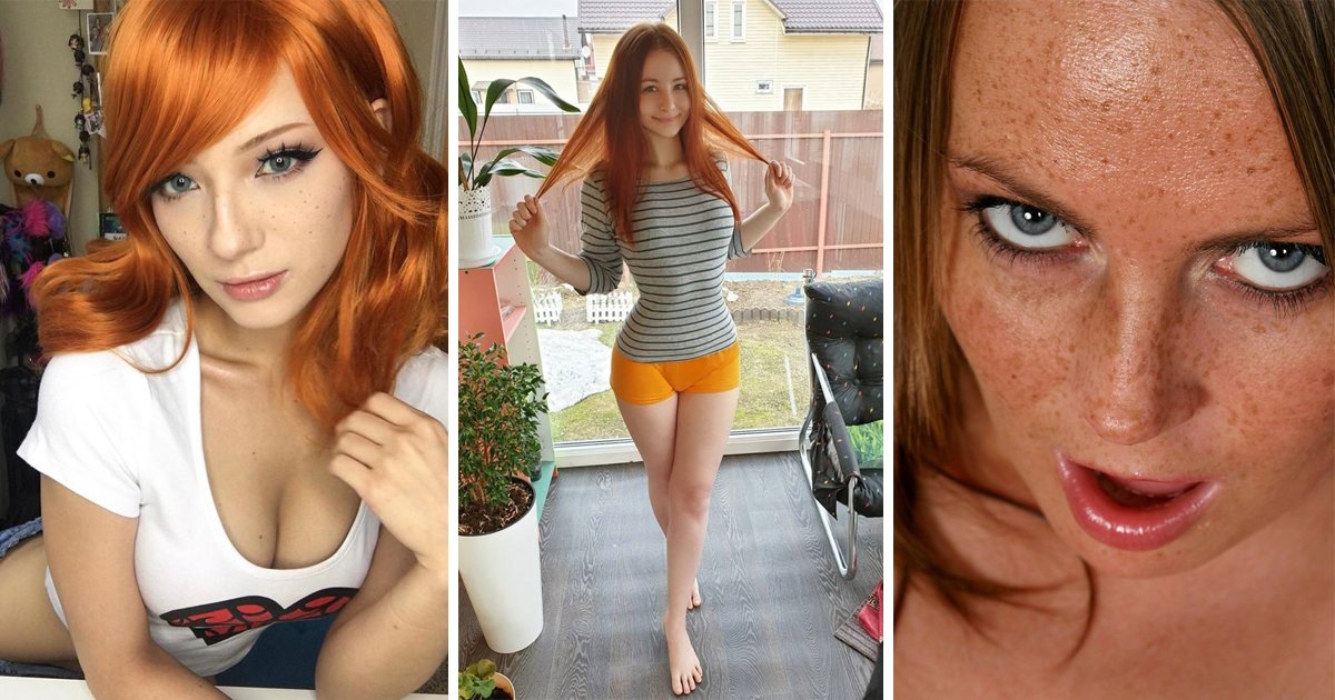 Curly squir redhead takes toys fists fan pictures