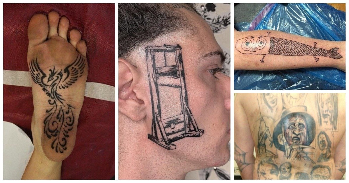 Отважные сучки хвастаются татуировками