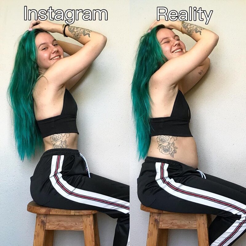 Везде обман: блогер разрушает миф об идеальном теле в Instagram