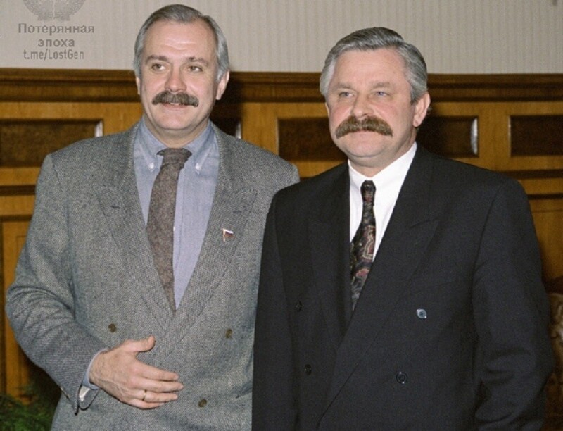 Никита Михалков и Александр Руцкой, 1992 год