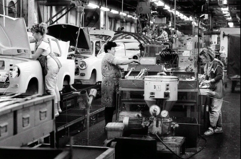 Trabant последние дни производства в бывшем ГДР (1990-1991).