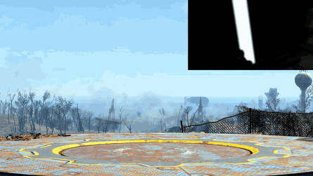 Как выглядит выход из убежища в  Fallout 4 со стороны