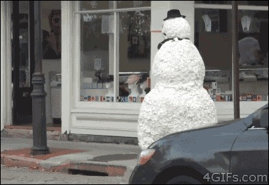 Розыгрыш со снеговиком на Хелоуин