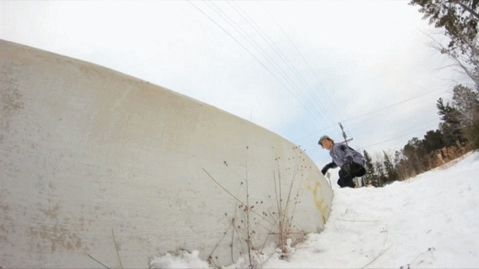 Сноубордист зажег 