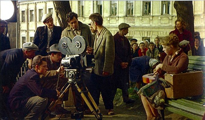 Редкие кадры со съемочных площадок легендарных советских фильмов