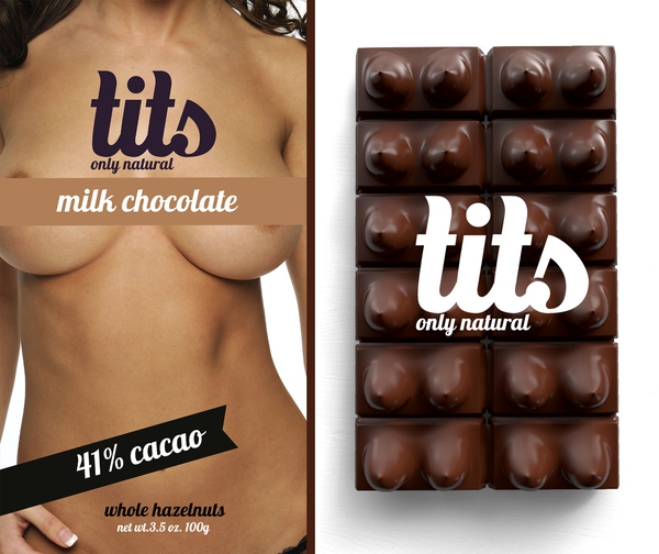 Молочный шоколад Tits. 